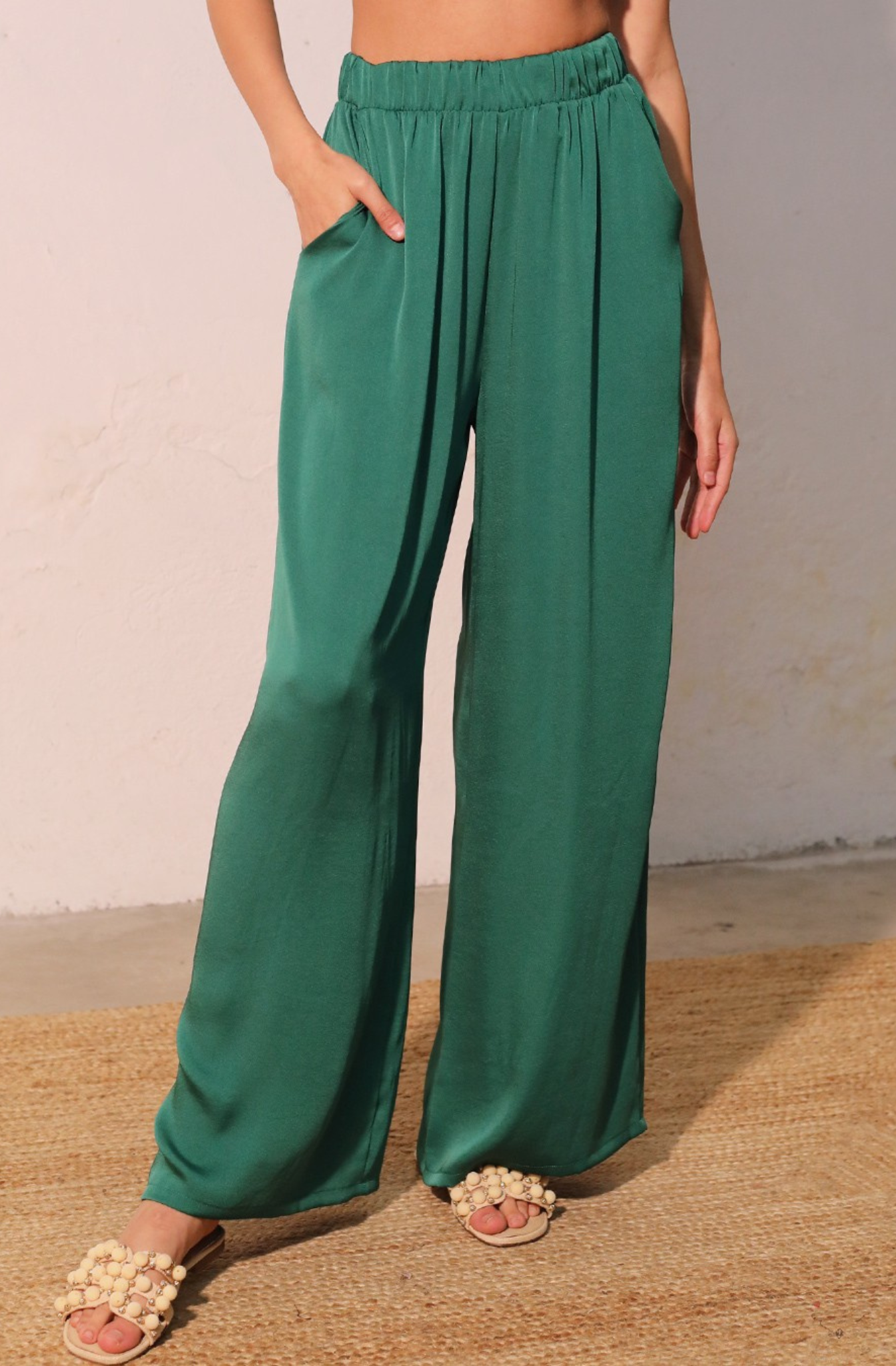 SILK POCKET PANTS