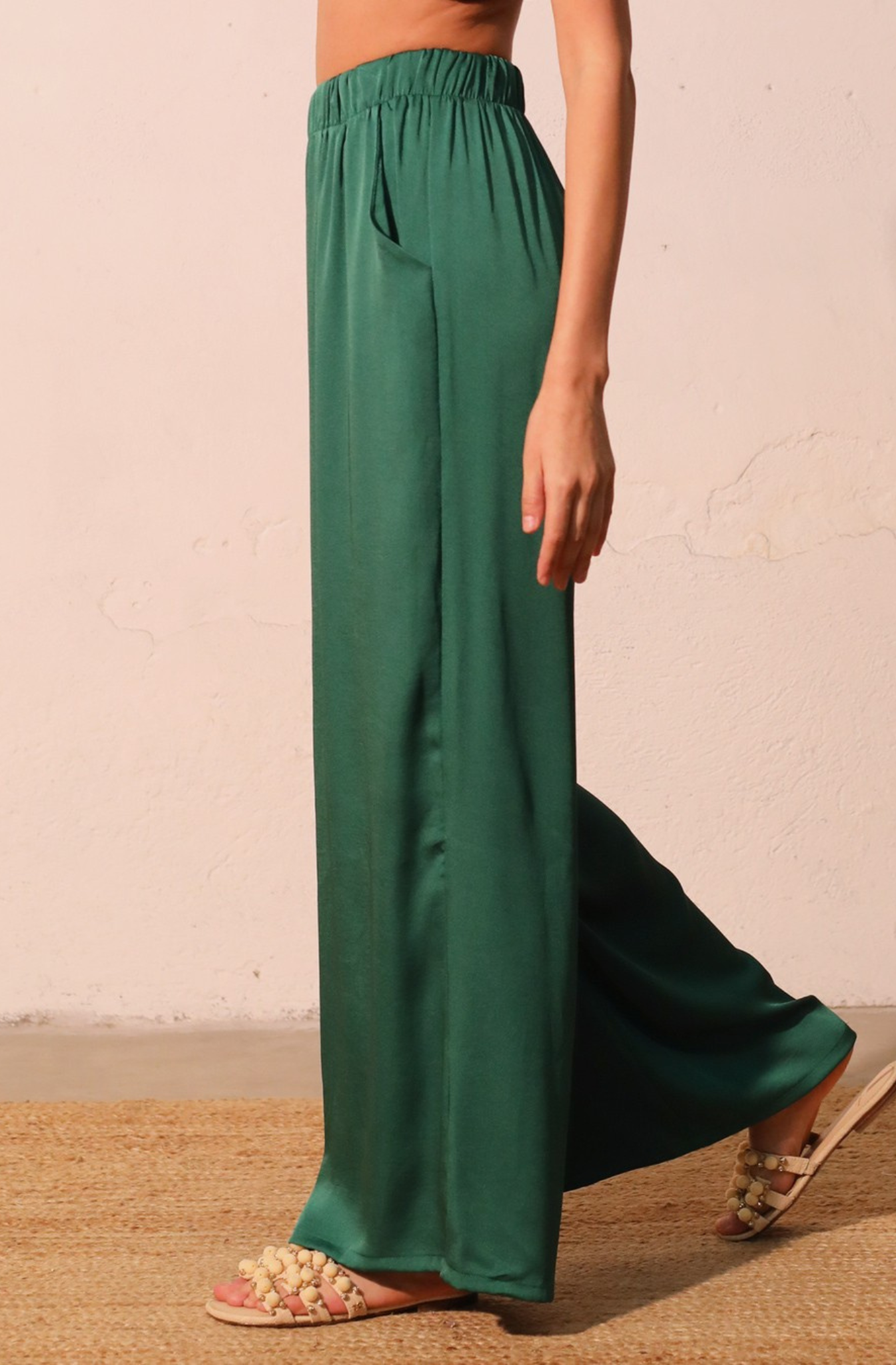 SILK POCKET PANTS