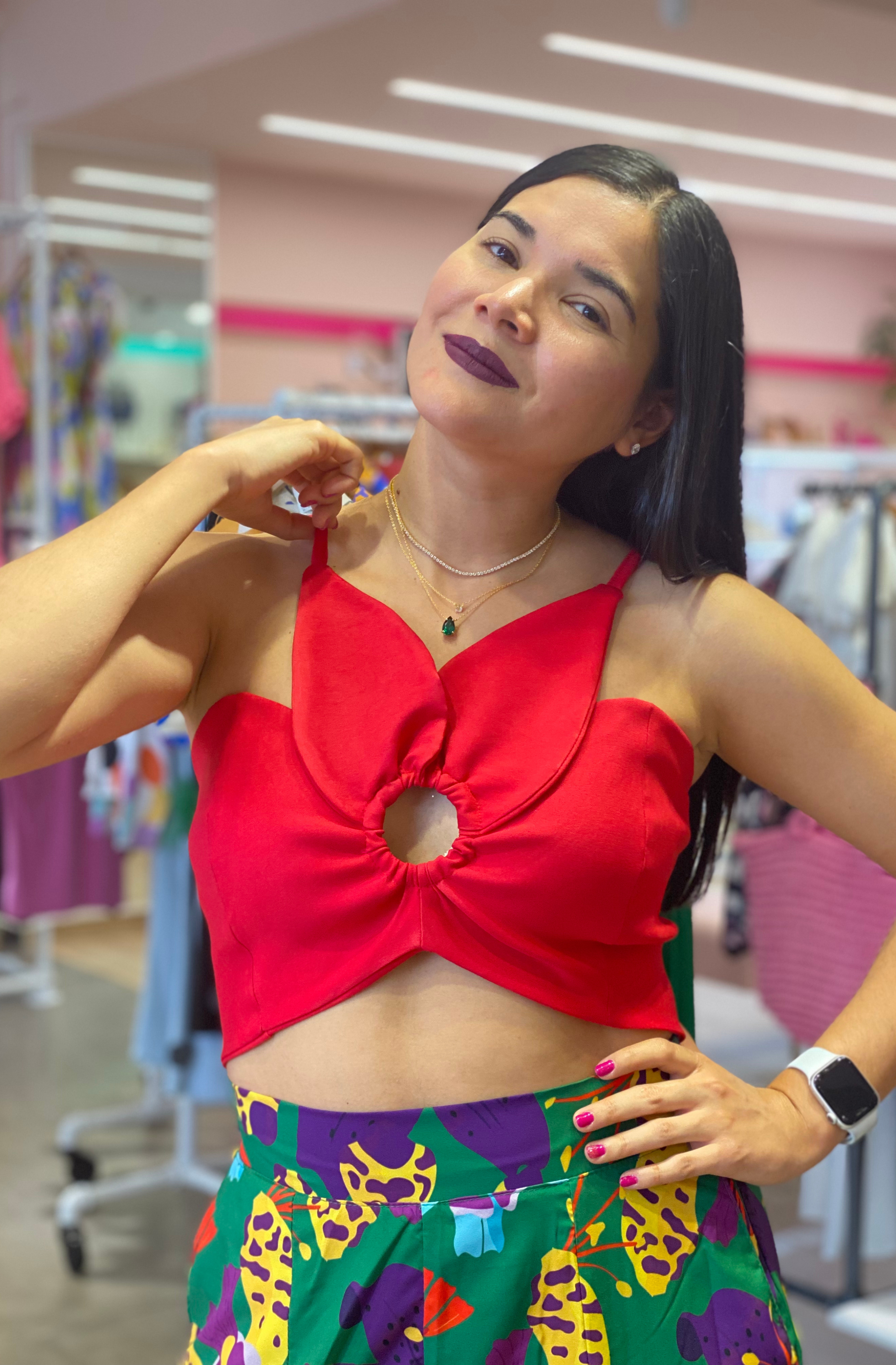 CROP TOP DISEÑO FLORAL