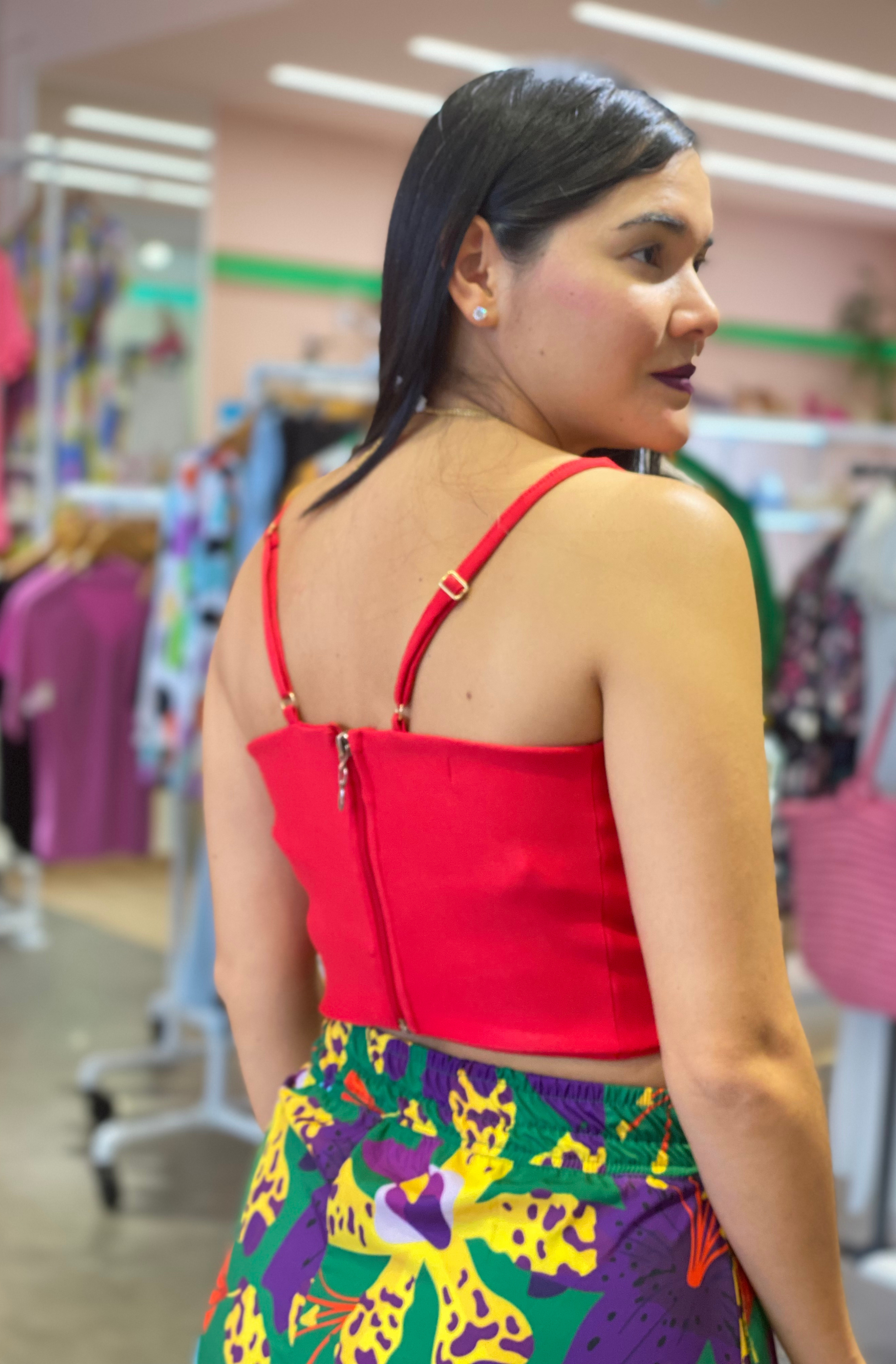CROP TOP DISEÑO FLORAL