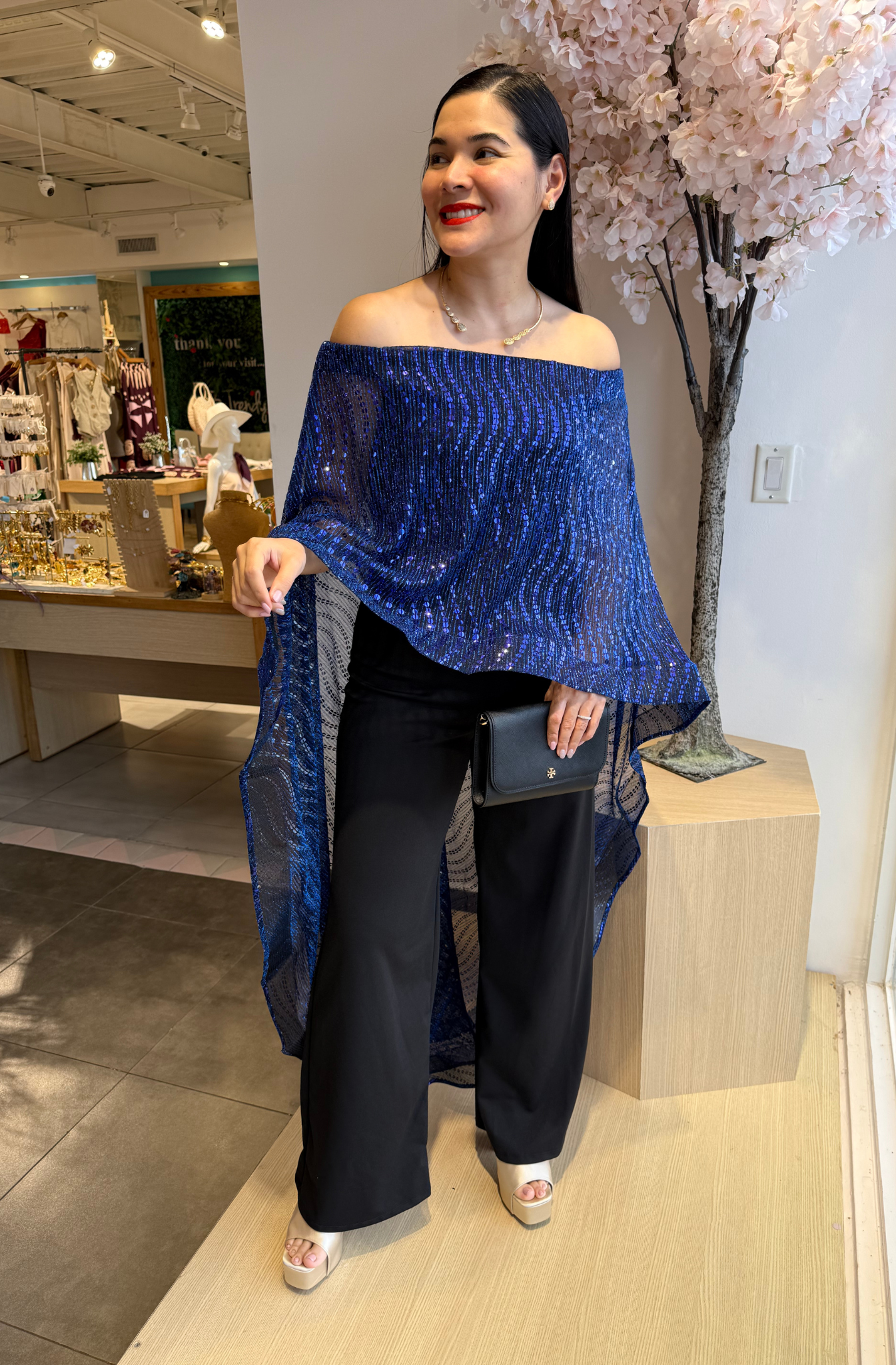 Jumpsuit Off Shoulder con Capa