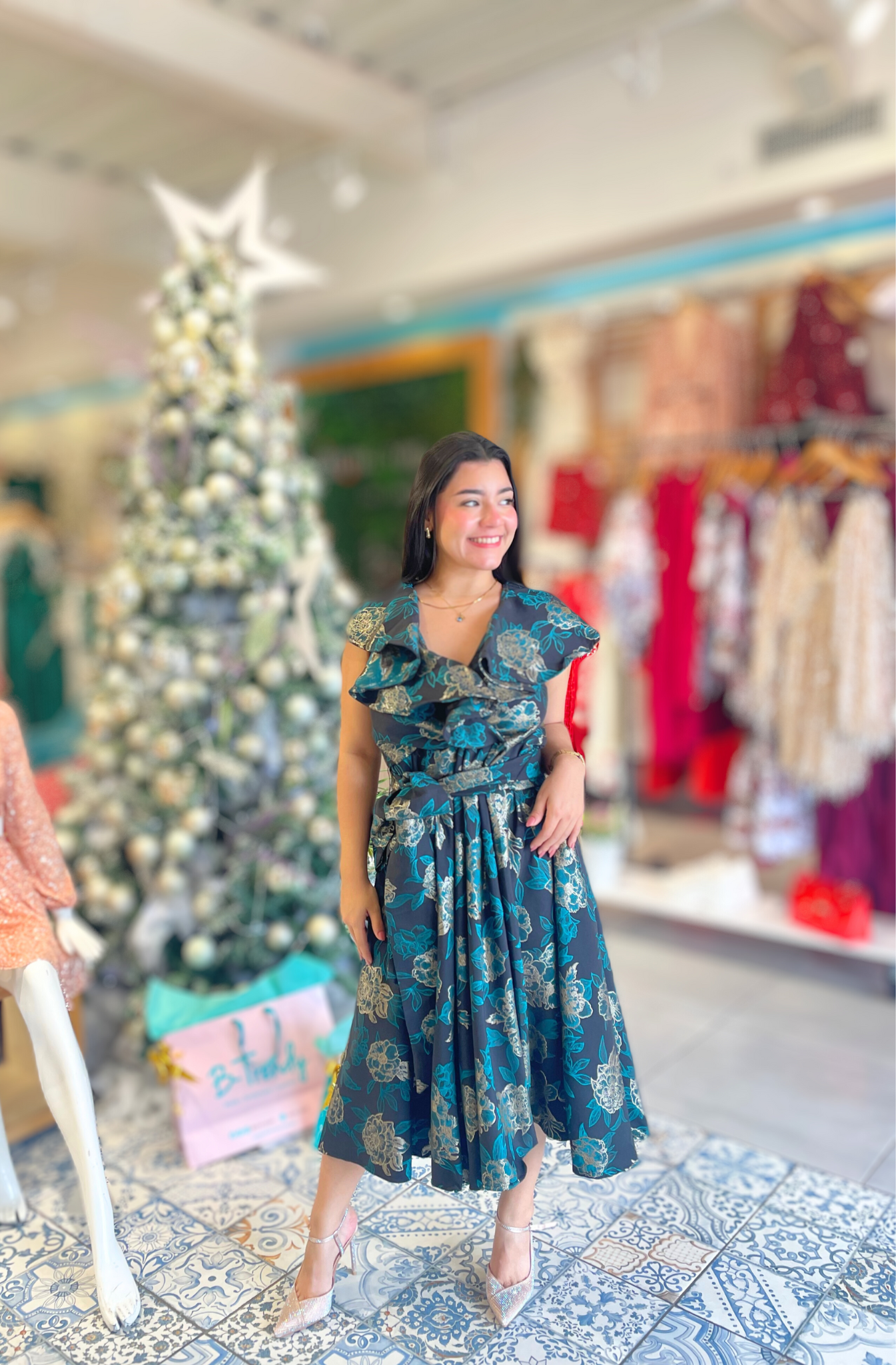 Vestido con Destellos