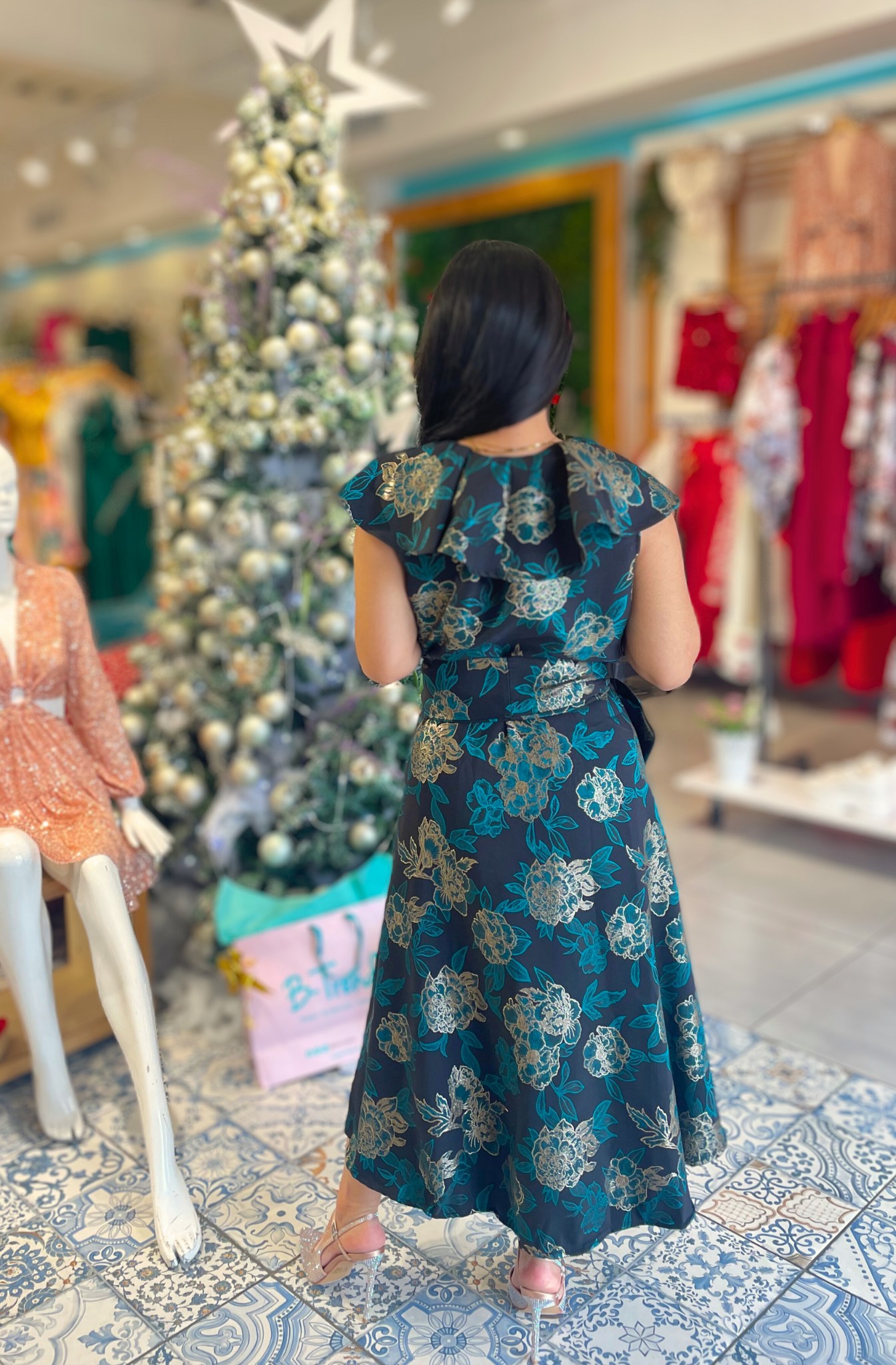 Vestido con Destellos