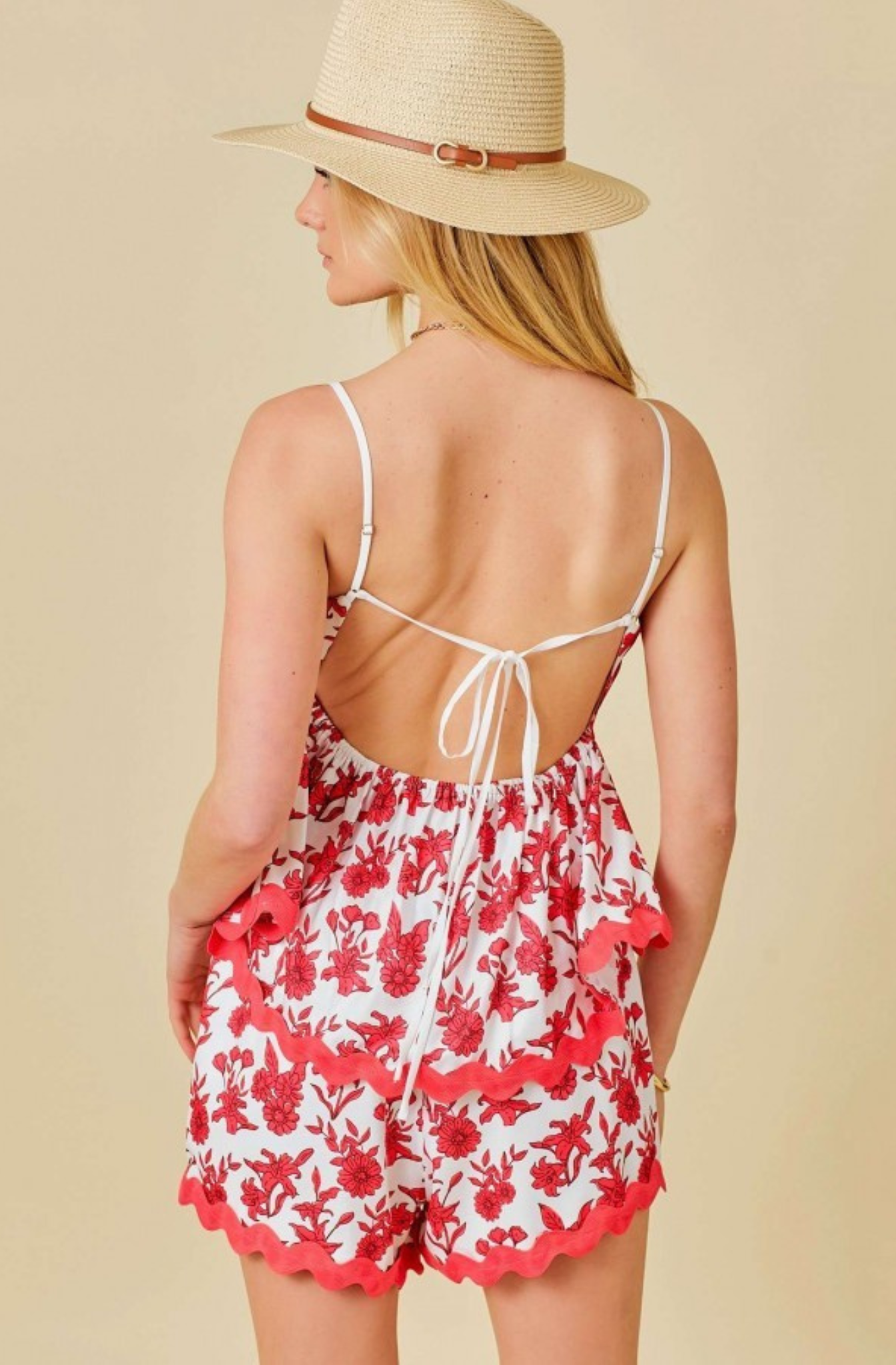 Crop Top Halter con Estampado Floral