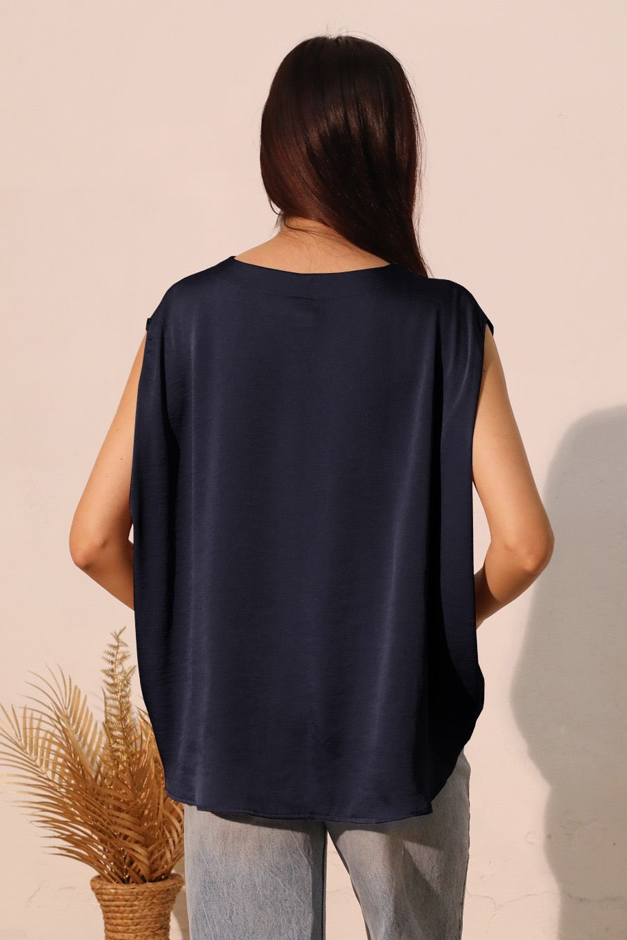 SUNSET RIPPLE DRAWSTRING BLOUSE