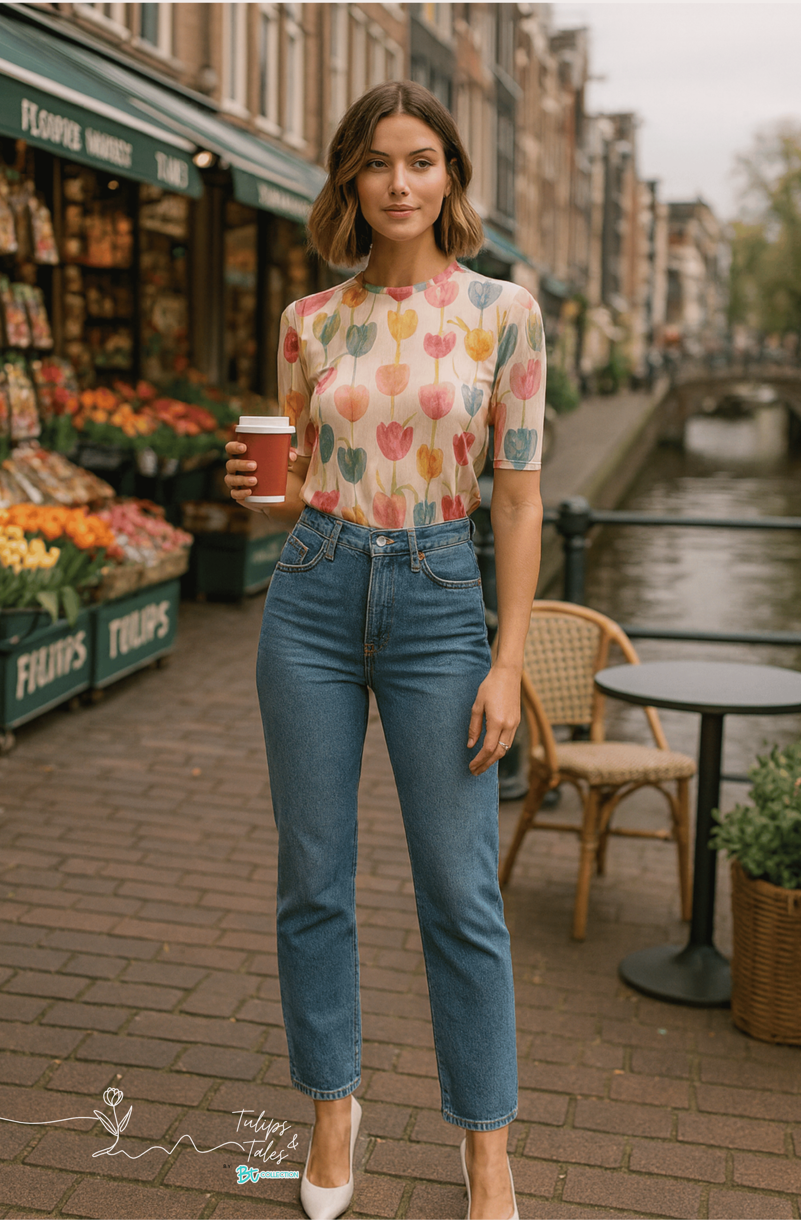 Blusa de Malla Estampada