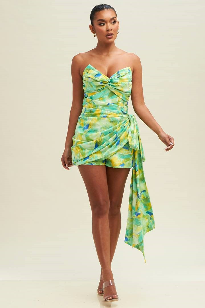 Romper Strapless Verde