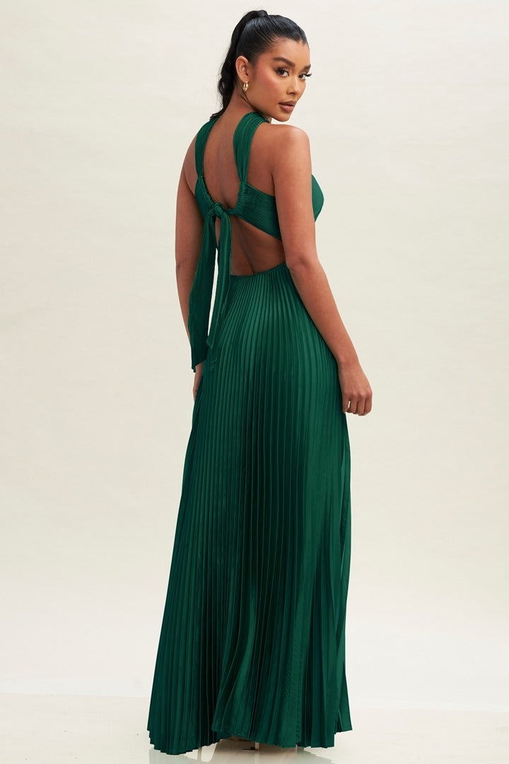 Vestido Largo Halter Cross Over