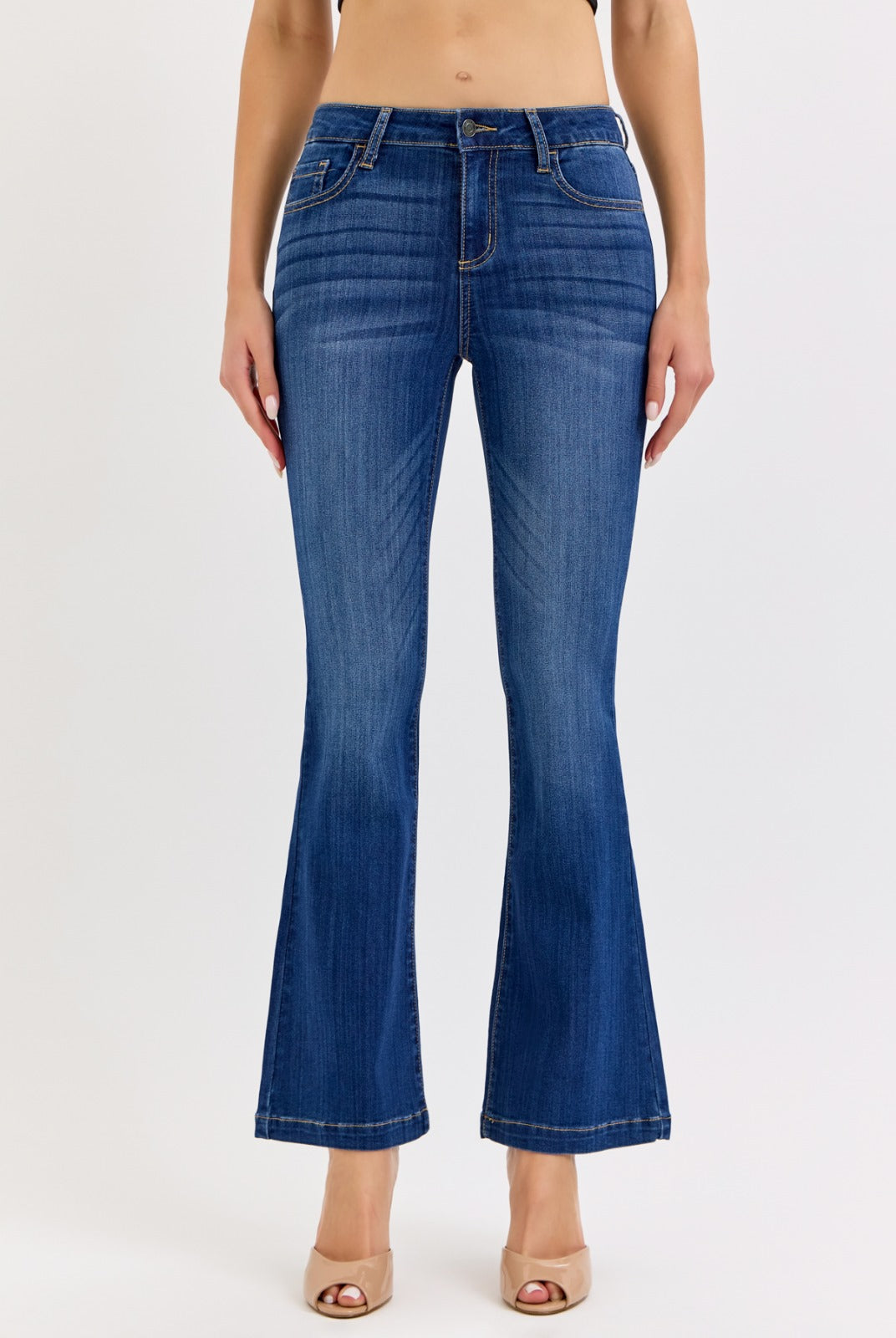 MID RISE FLARE JEANS