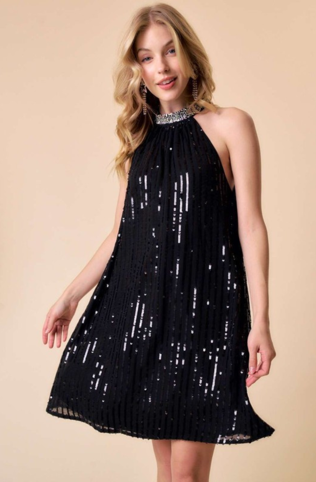 Vestido Negro Halter
