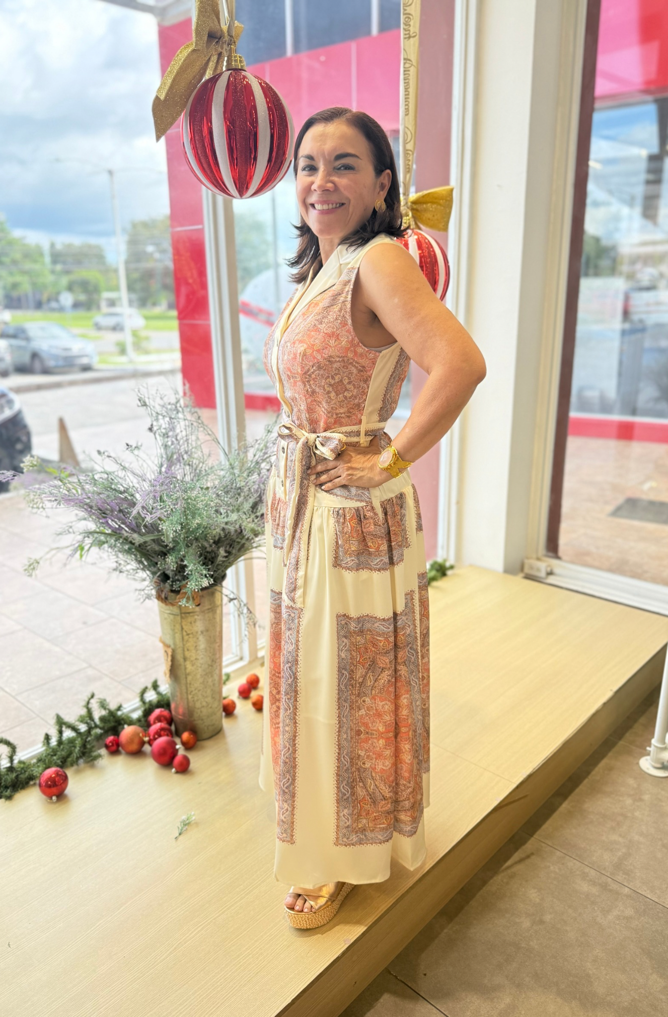 VISTA BELTED MAXI DRESS