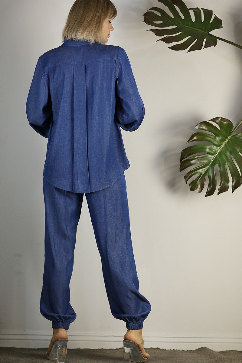 PANTALON BOMBACHO DENIM