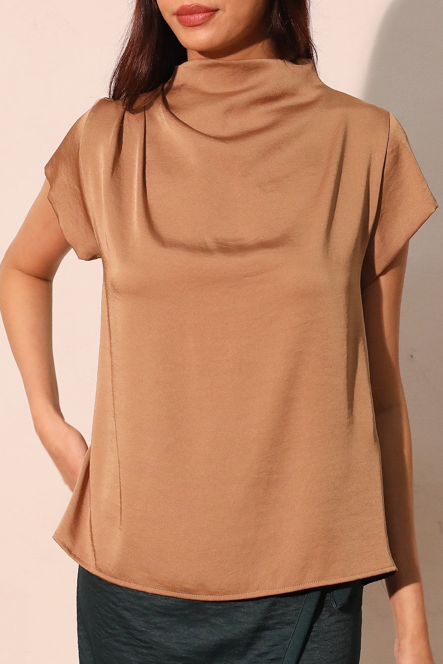 MOONMIST HIGH NECK BLOUSE