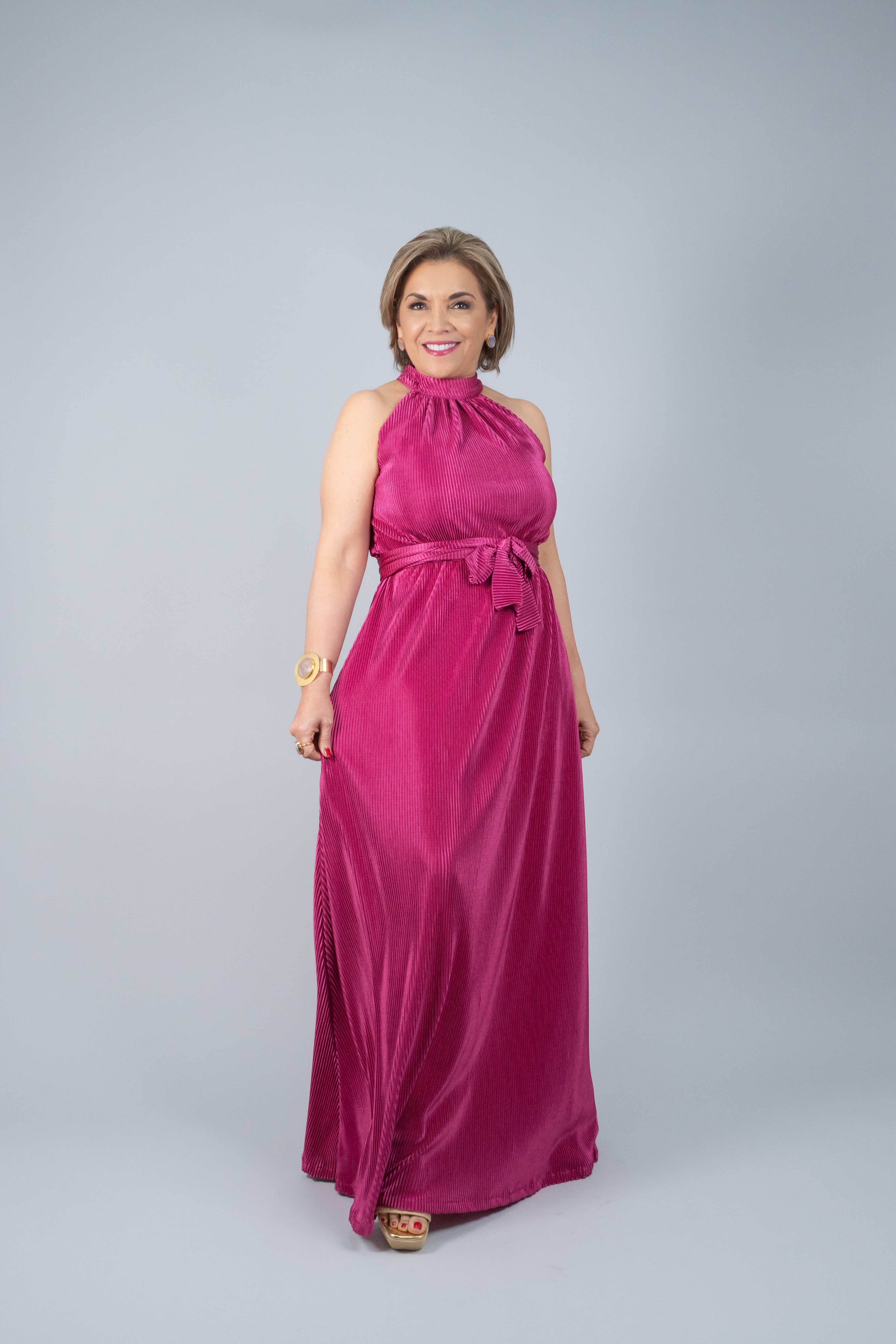 MAXI VESTIDO PLISADO