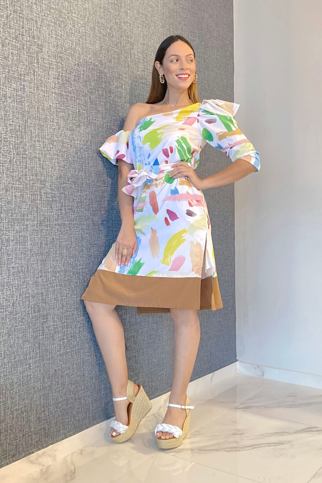 ONE SHOULDER BT DRESS