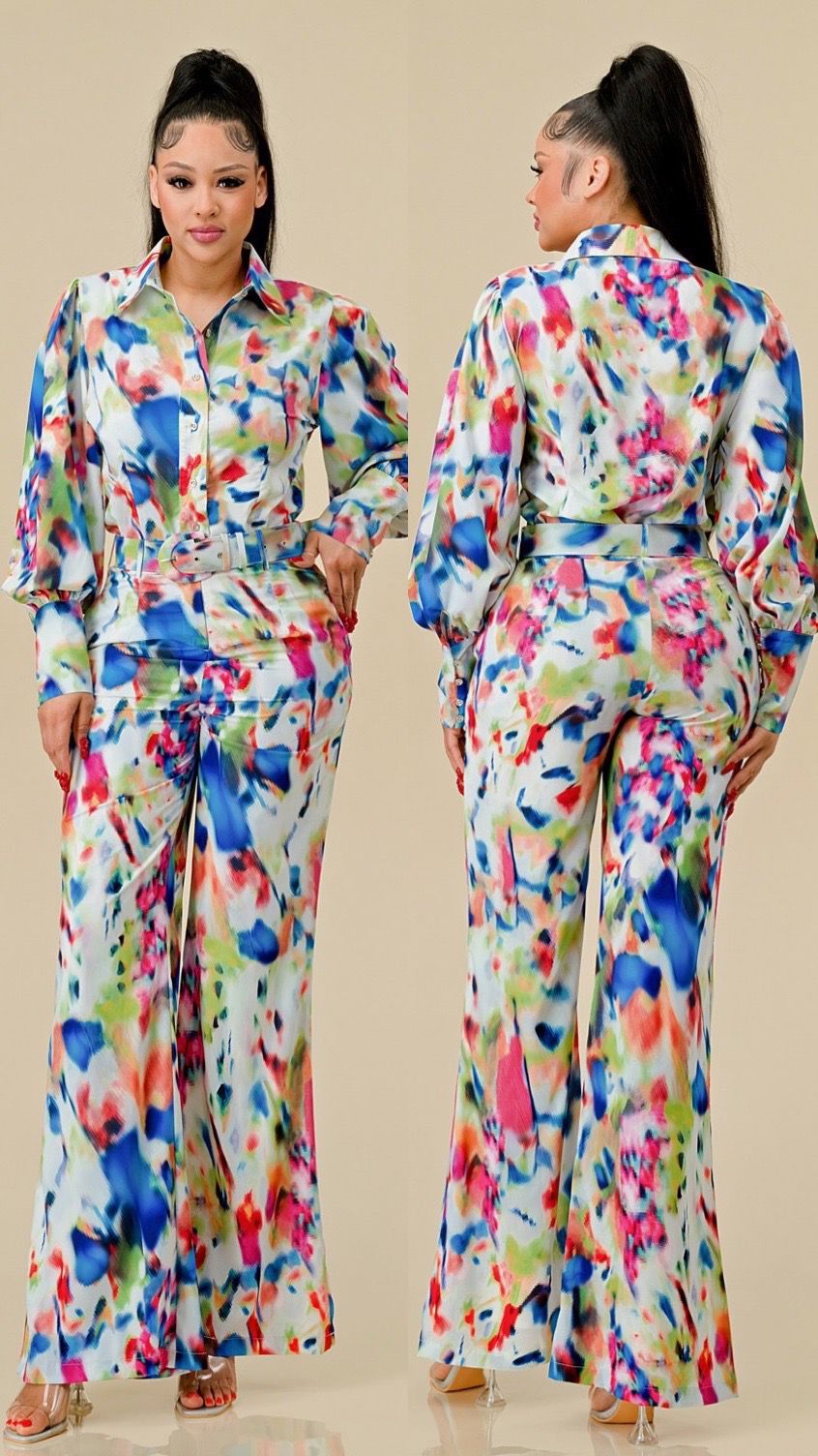 PALAZZO PRINT PINCELADO