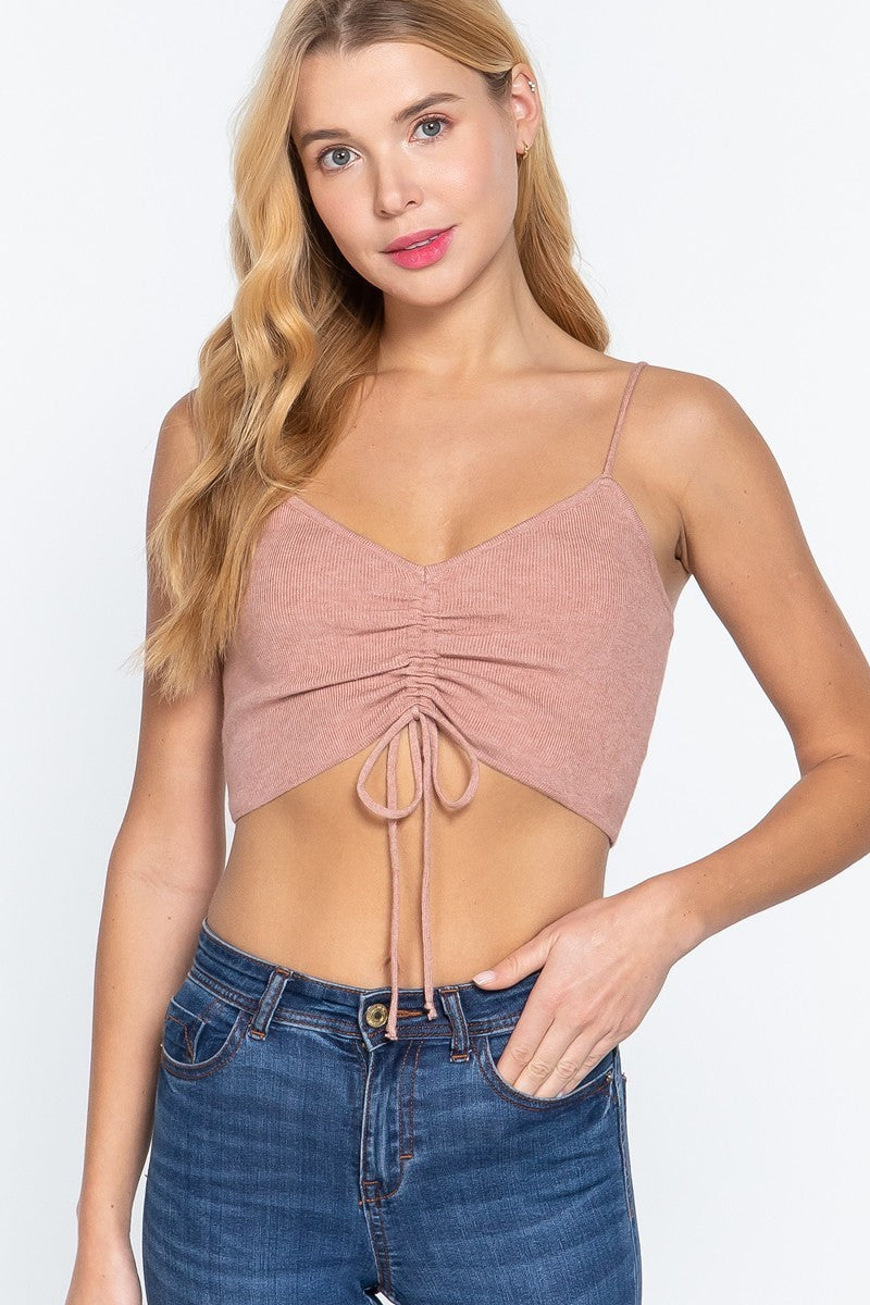 CROP TOP CON FRUNCIDO