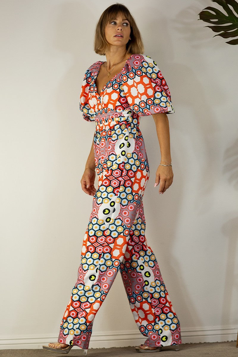 JUMPSUIT CON ESTAMPADO GEOMETRICO