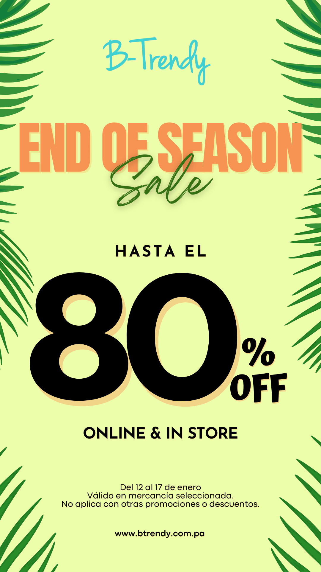 End of season sale