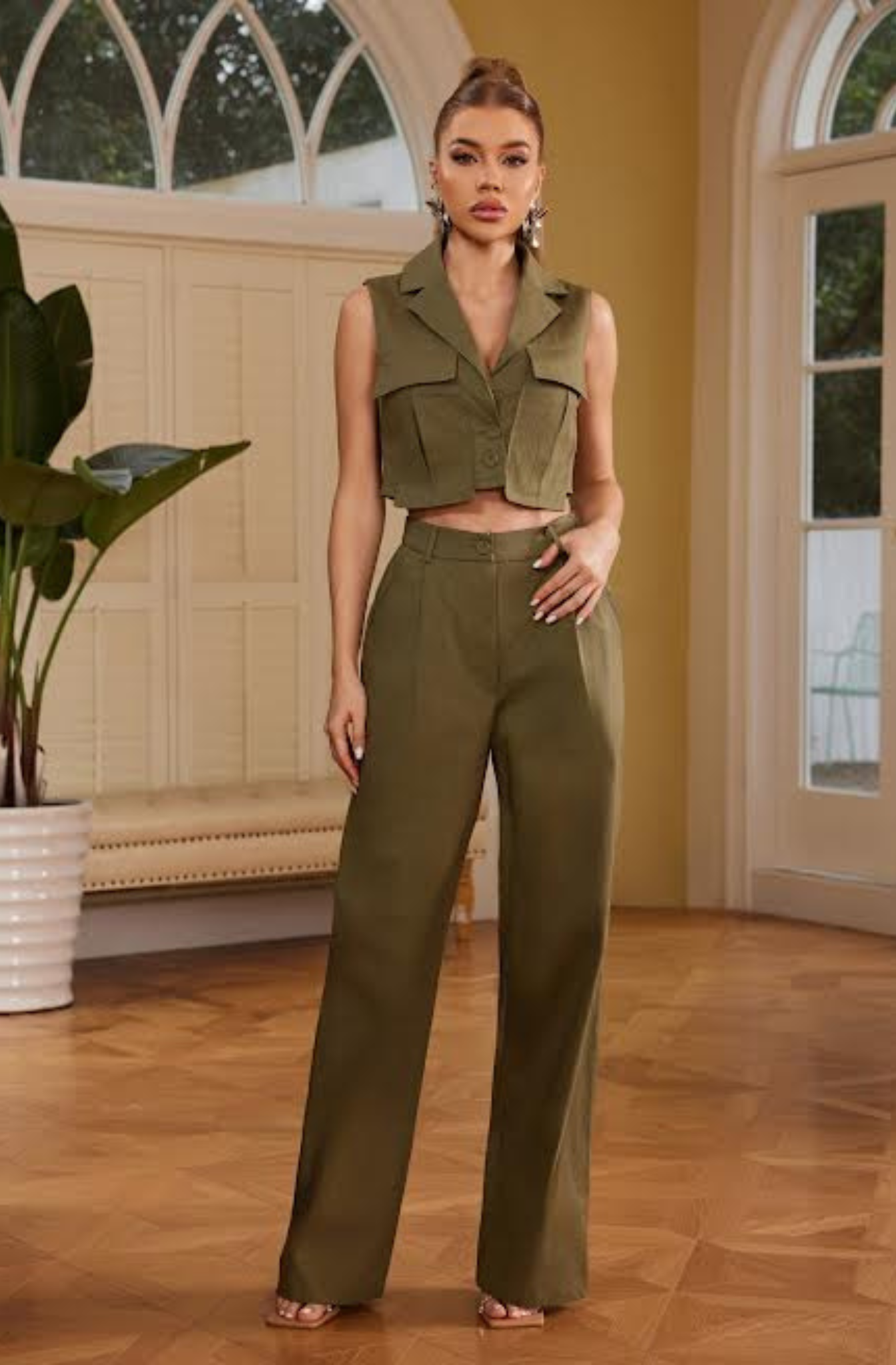 Crop Top Militar