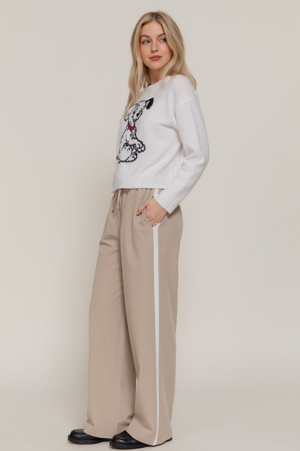 STRIPE DETAIL PANTS