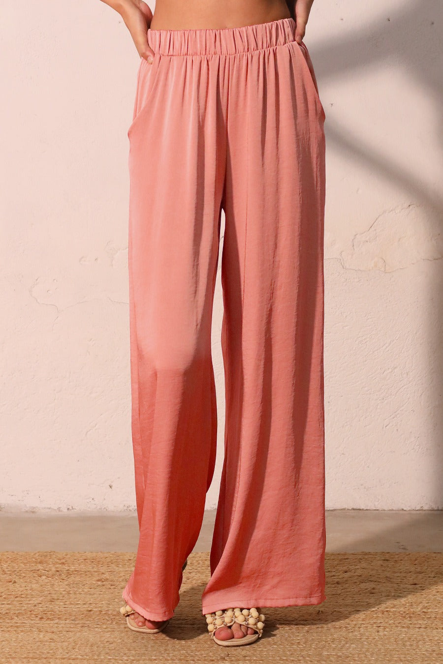 SILK POCKET PANTS