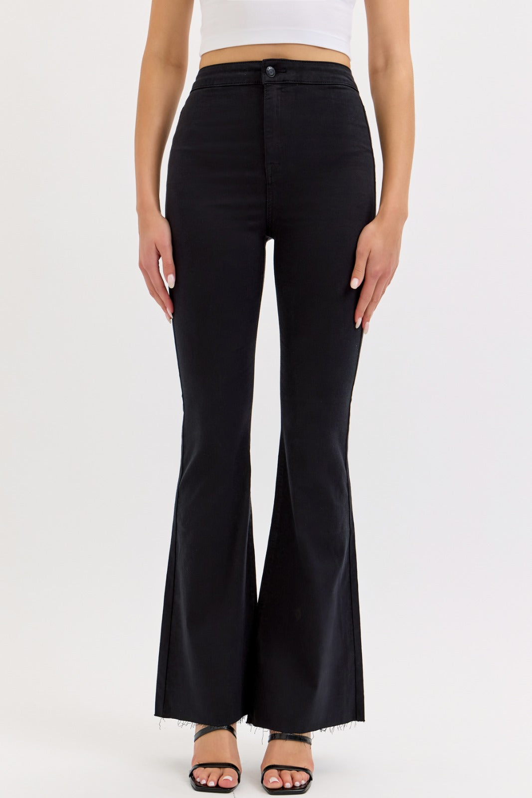 WHITE WAVE FLARE JEANS