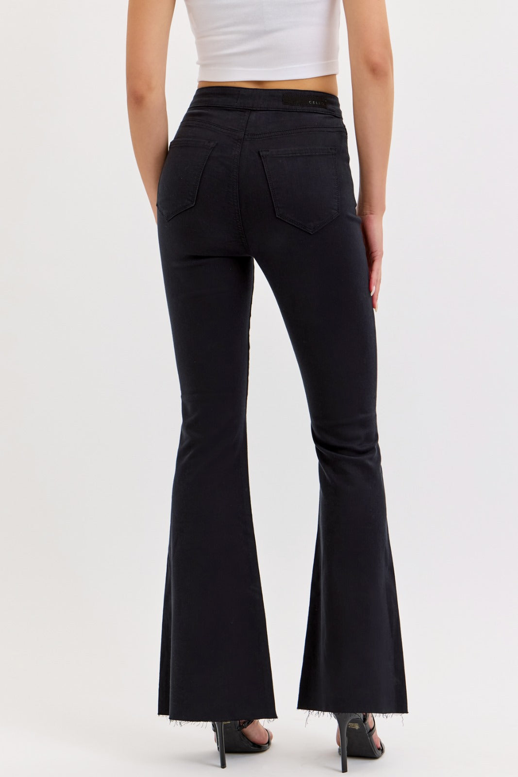 WHITE WAVE FLARE JEANS