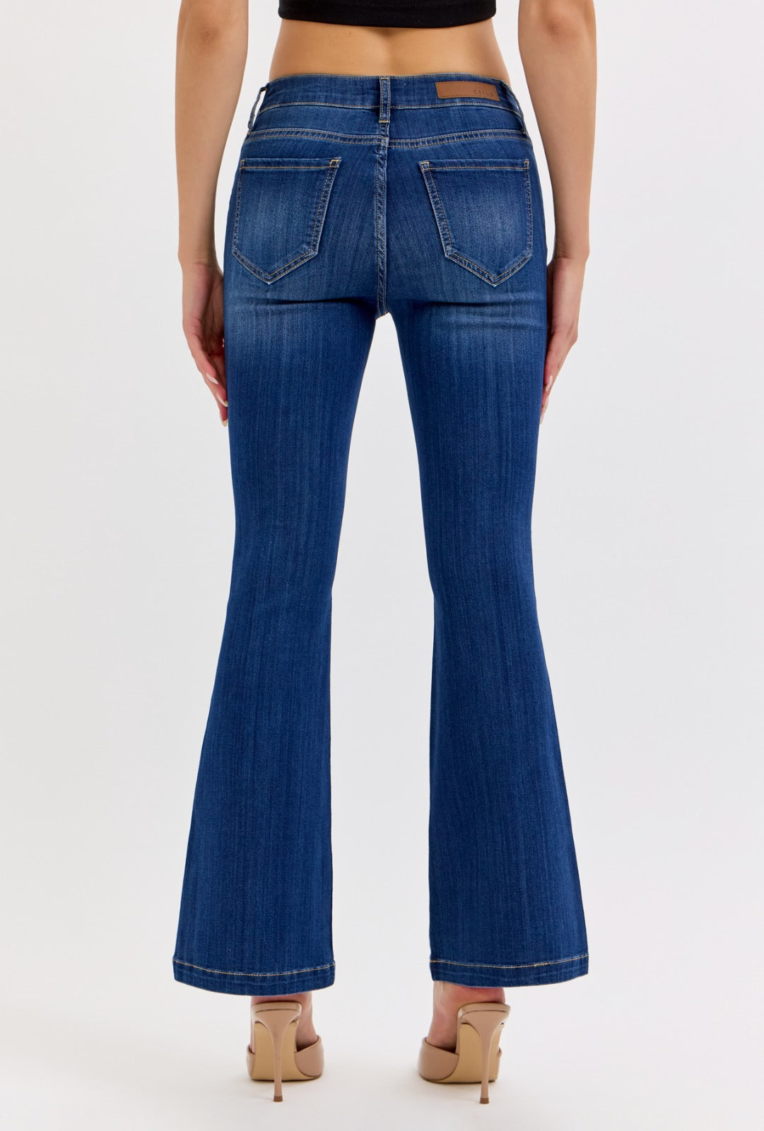 MID RISE FLARE JEANS