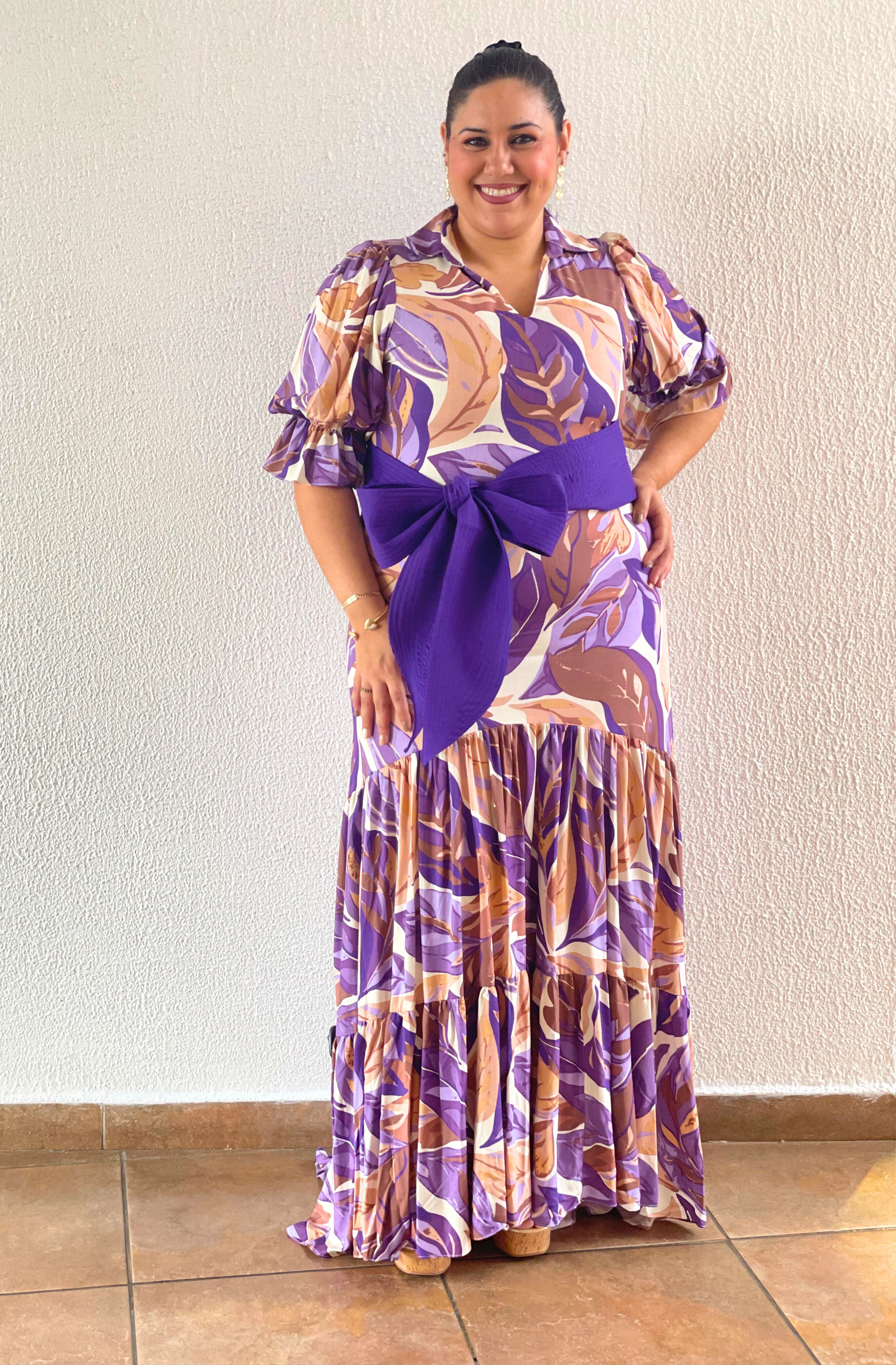 PURPLE BLOOM MAXI DRESS