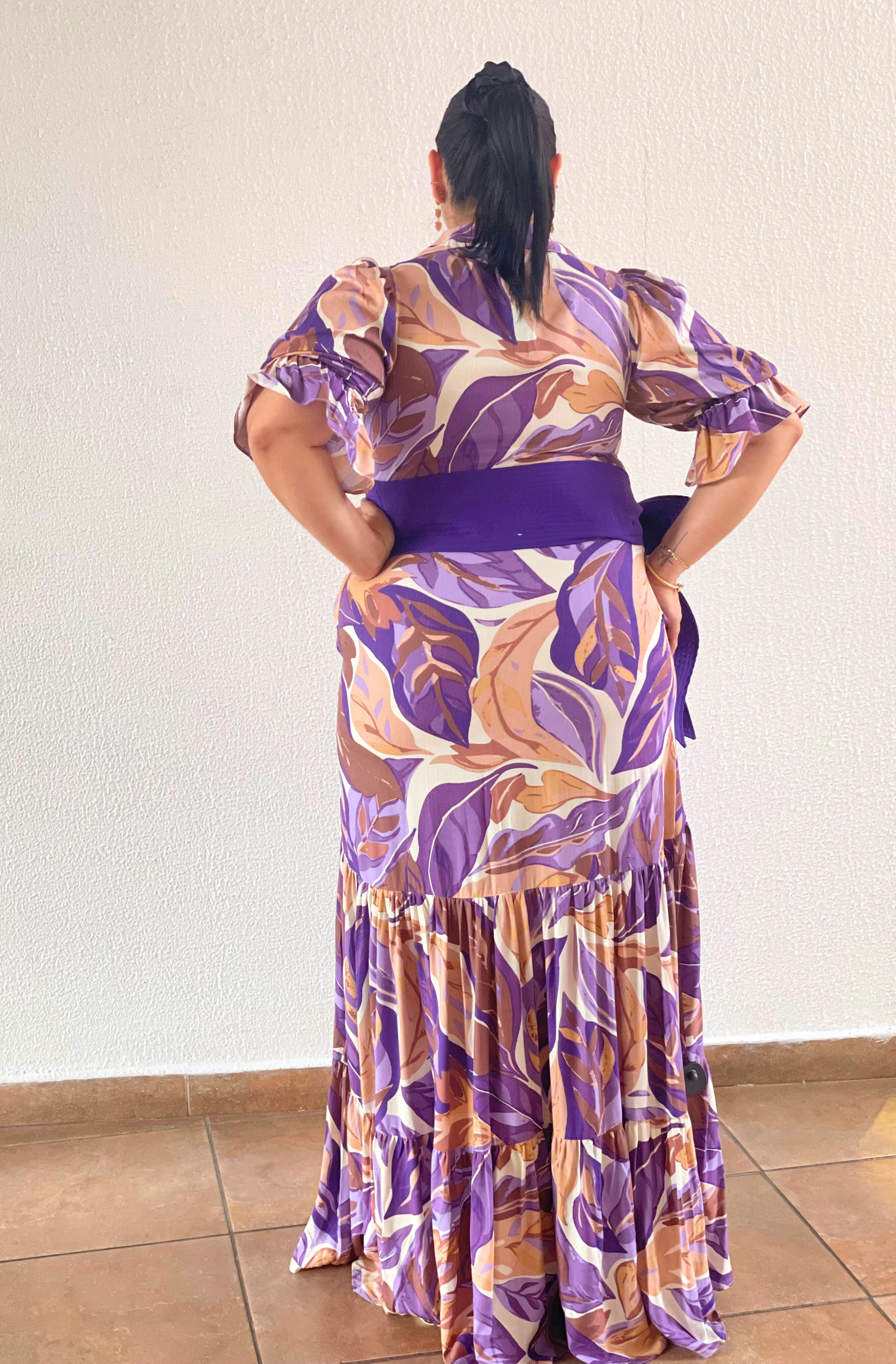 PURPLE BLOOM MAXI DRESS