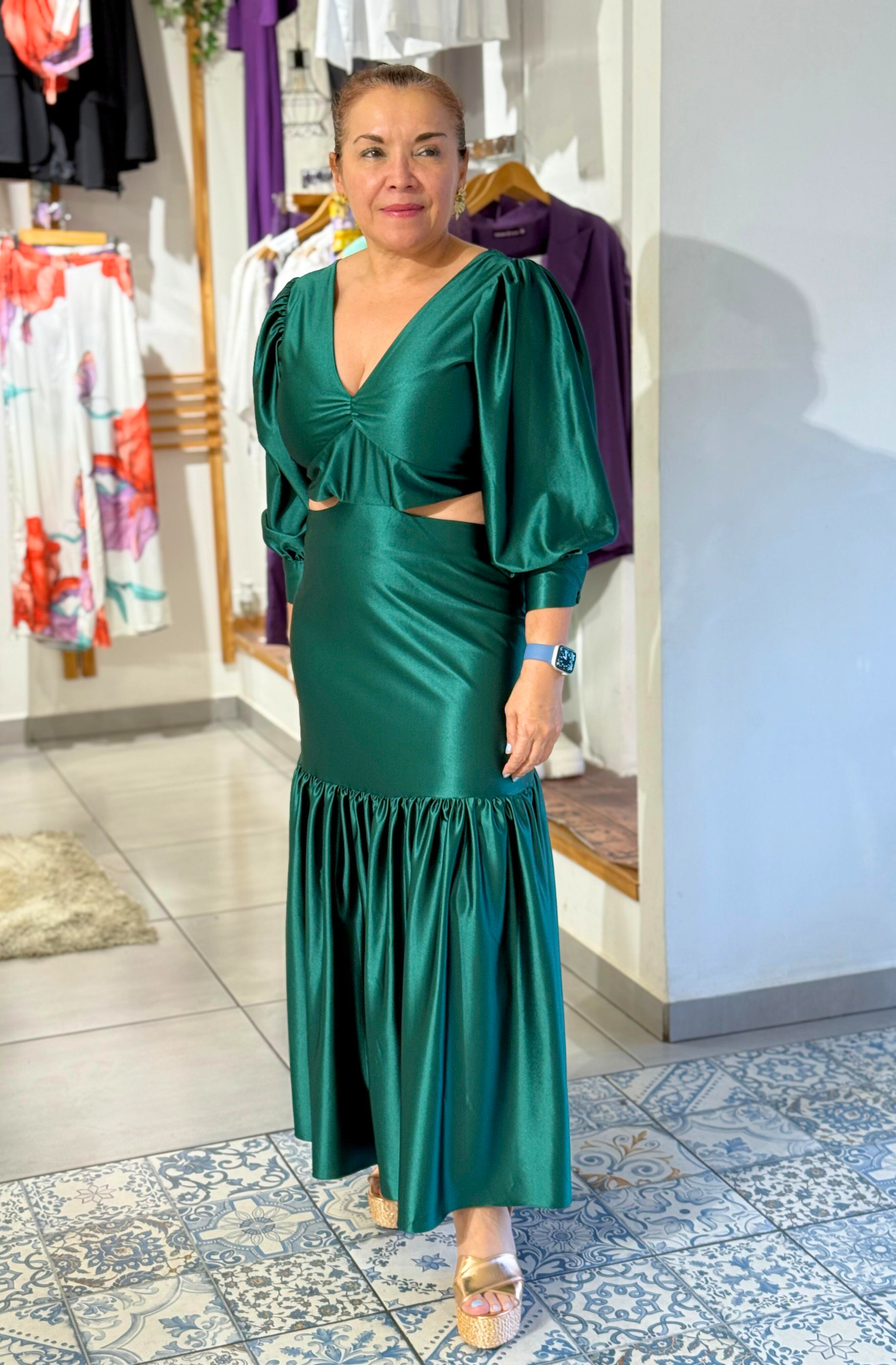 EMERALD STATEMENT DRESS