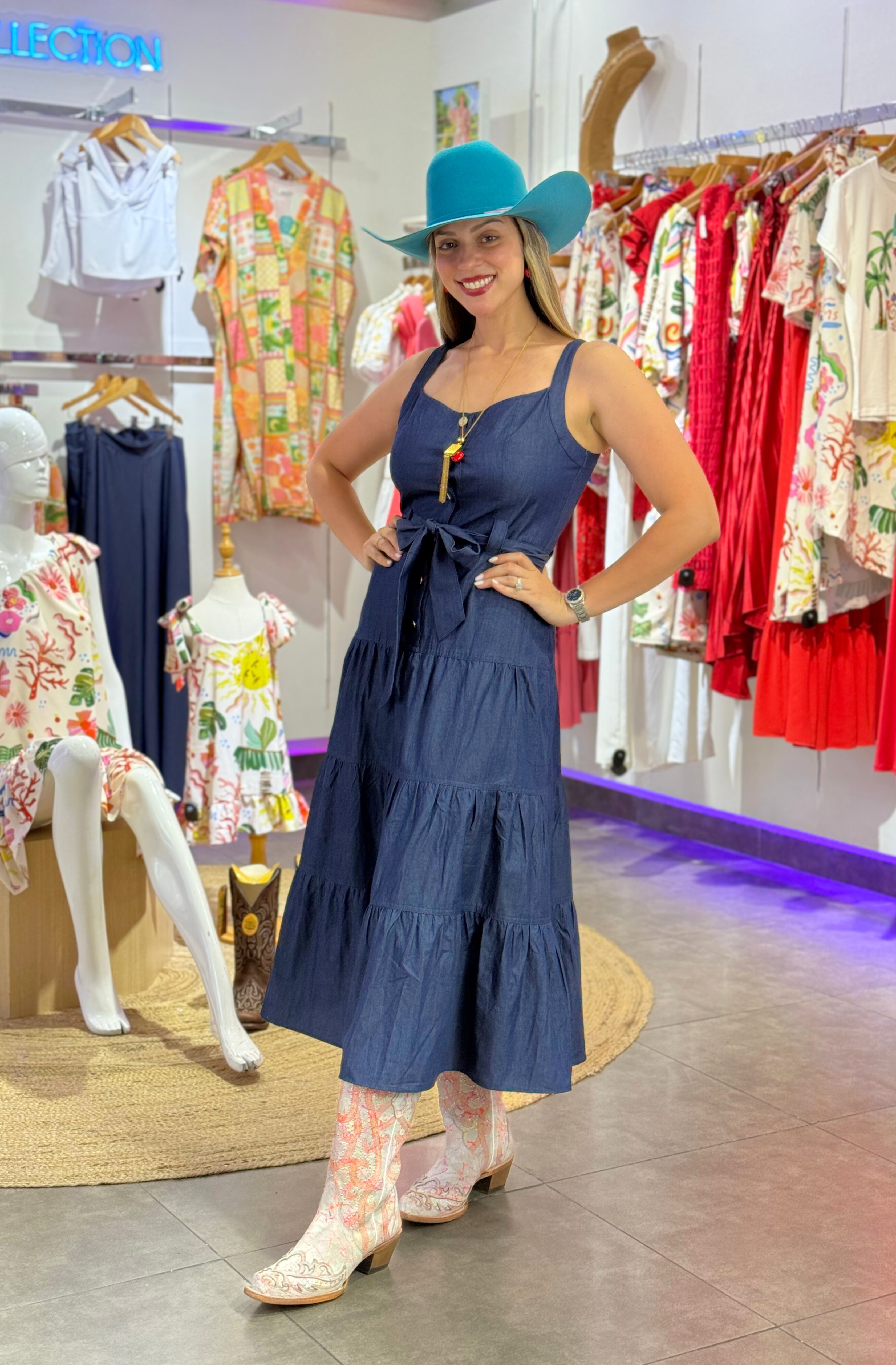 Vestido Midi Denim