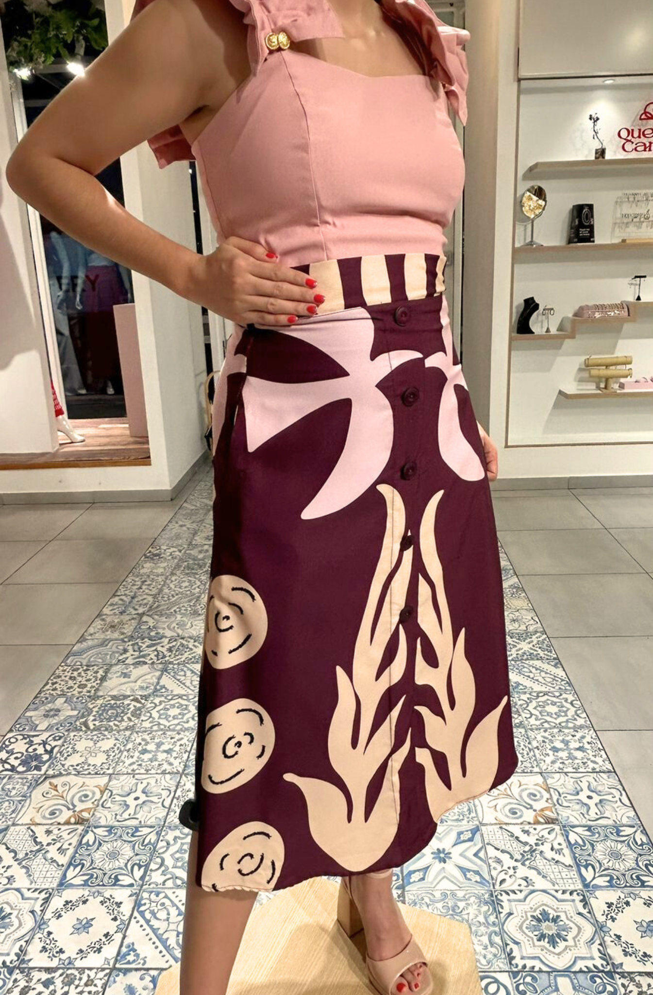 Falda Midi - Colección Bohemia Tropical