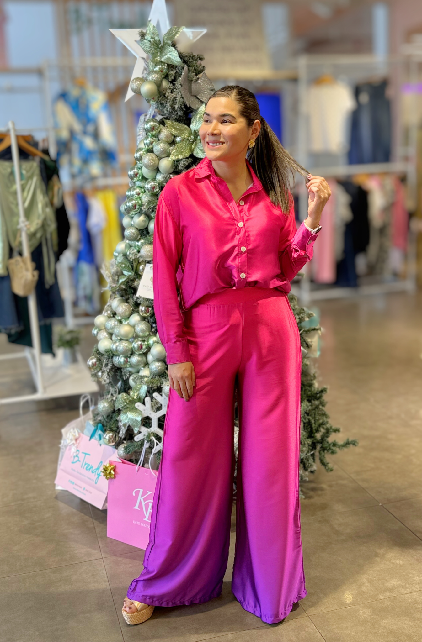 DEGRADÉ SATIN SHIRT