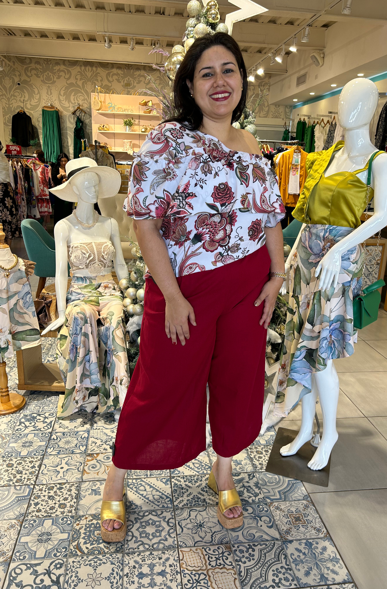 Blusa One Shoulder Estampada - Esencia Curvy