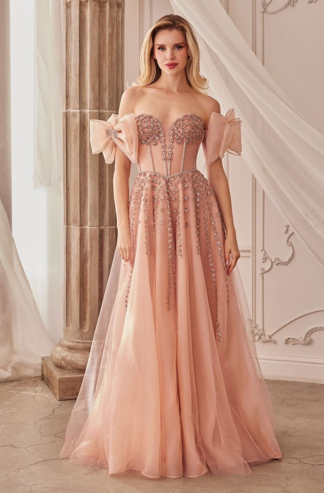 Vestido Formal Strapless Princess