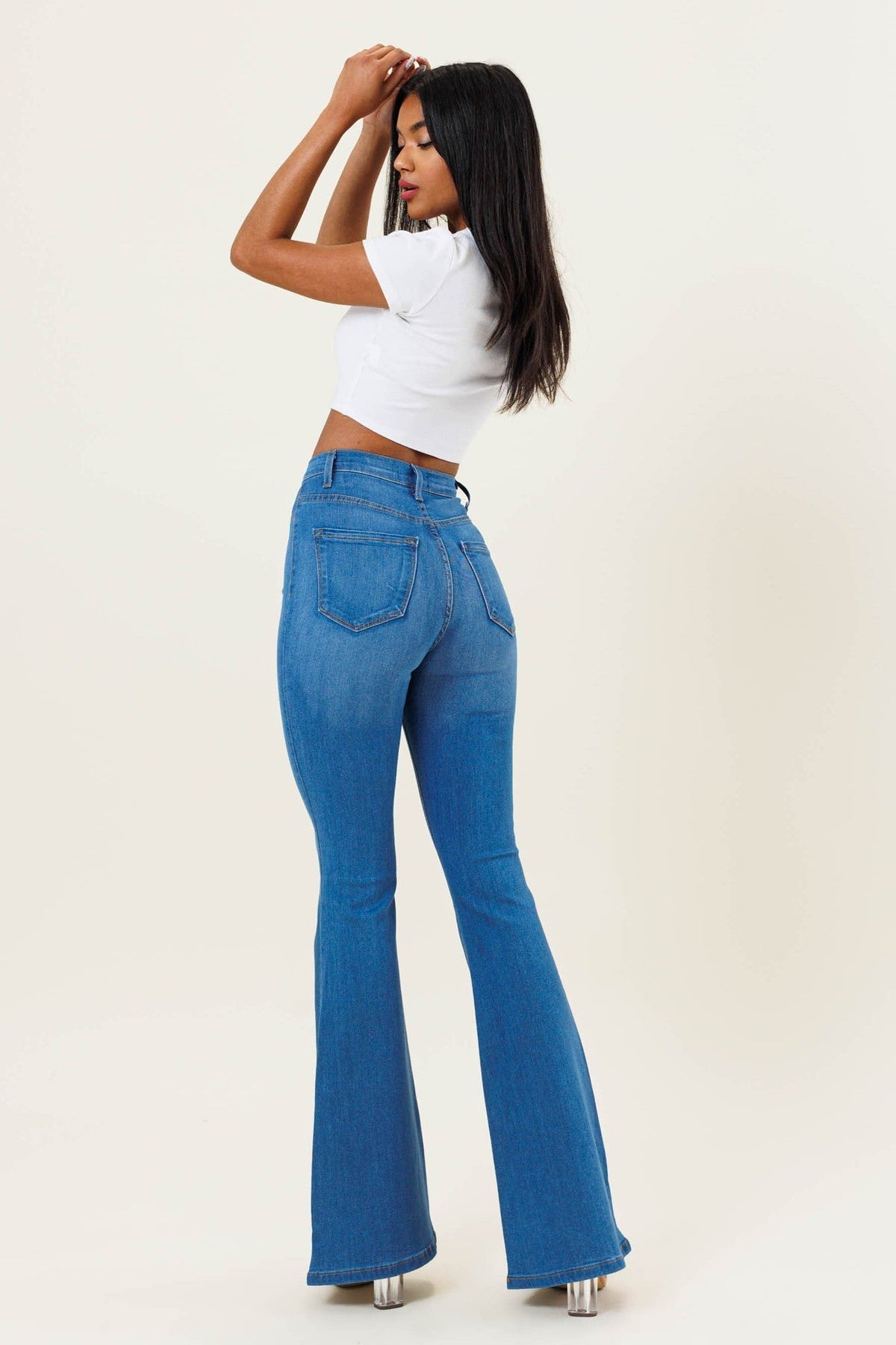 Pantalones de mujer basta ancha hot sale